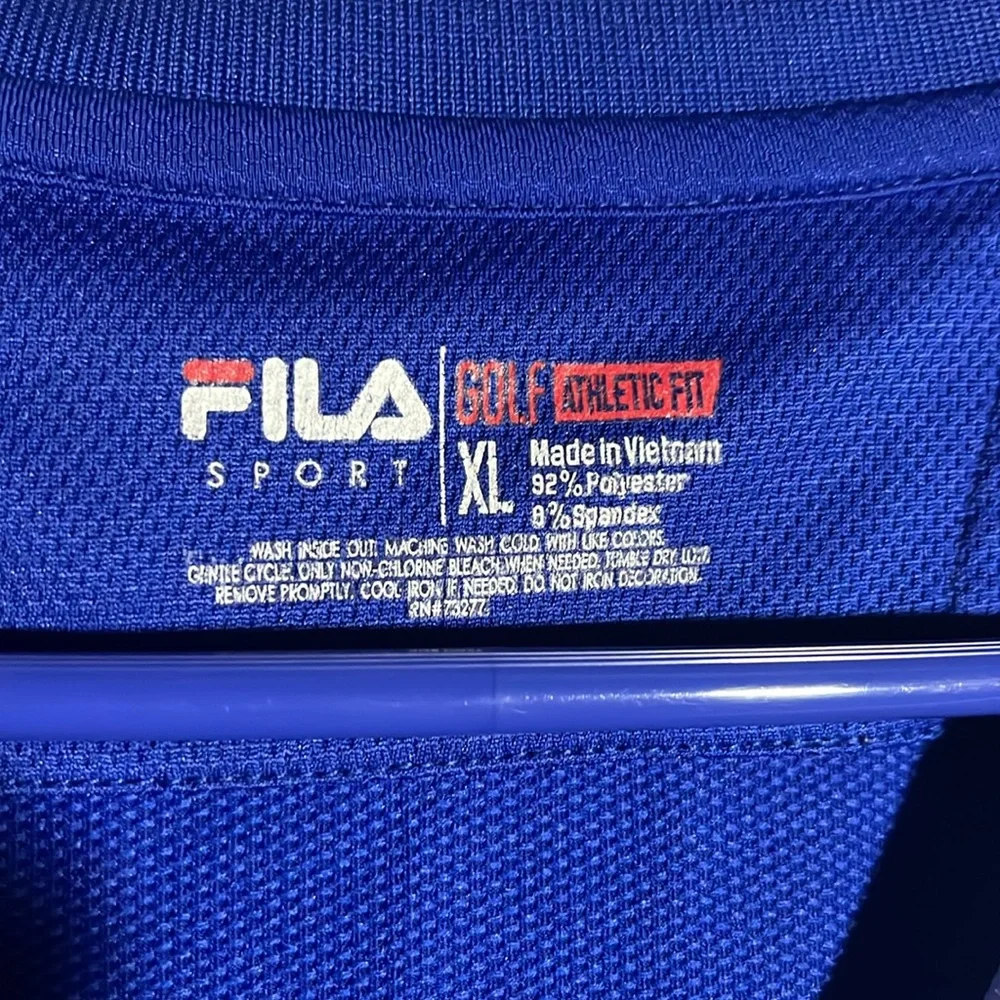 Fila sport golf shirt - athletic fit - XL - blue - Picture 2 of 3